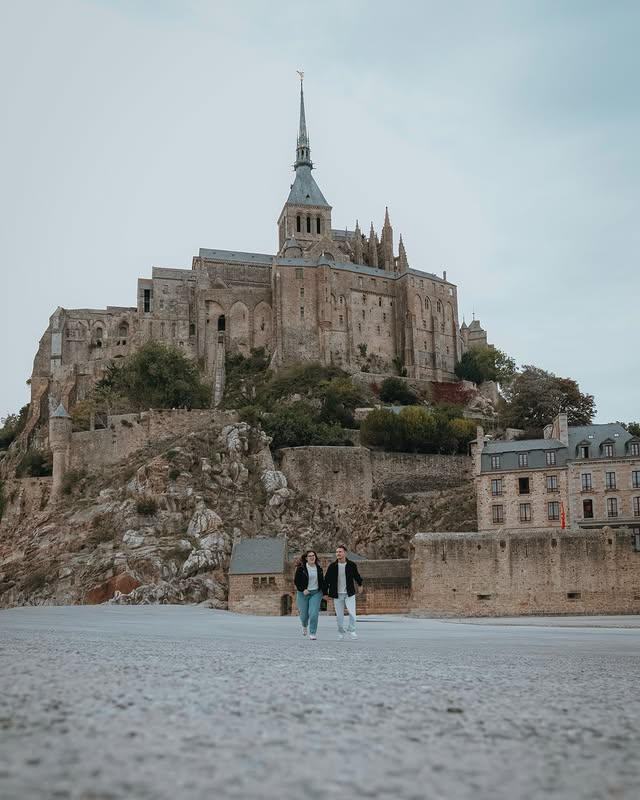 Séance photo au Mont-Saint-Michel